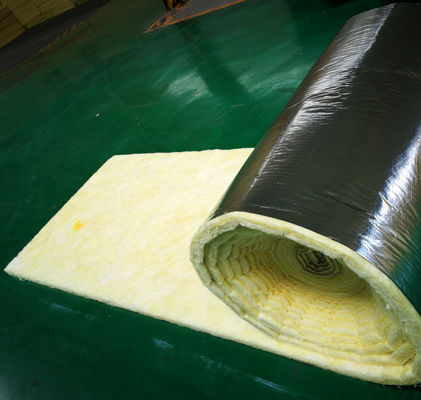 Class A Fire Resistant Glass Wool Blanket with High Moisture Resistance and 0.031-0.042 W/mK Thermal Conductivity for HVAC and Pipe Wrap