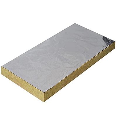 Rock Wool Insulation Board Aluminum Foil Facing or Bare Board Fire Resistant Acoustic Thermal Insulation Panel