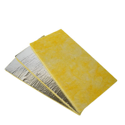 glass Insulation yellow Color Sound Absorption Fiberglass Insulation Board Glass Wool Panel Unfaced Fire-Resistent