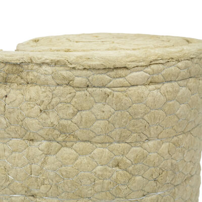 Wire Mesh Reinforced Rock Wool Blanket for Thermal Insulation and Fire Protection in Industrial Applications
