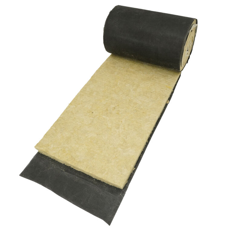 High Quality Chinese Rock Wool Blanket With Black Fiberglass Tissue Supplier Residential Thermal Insulation Soundproofing Rock Wool Blanket