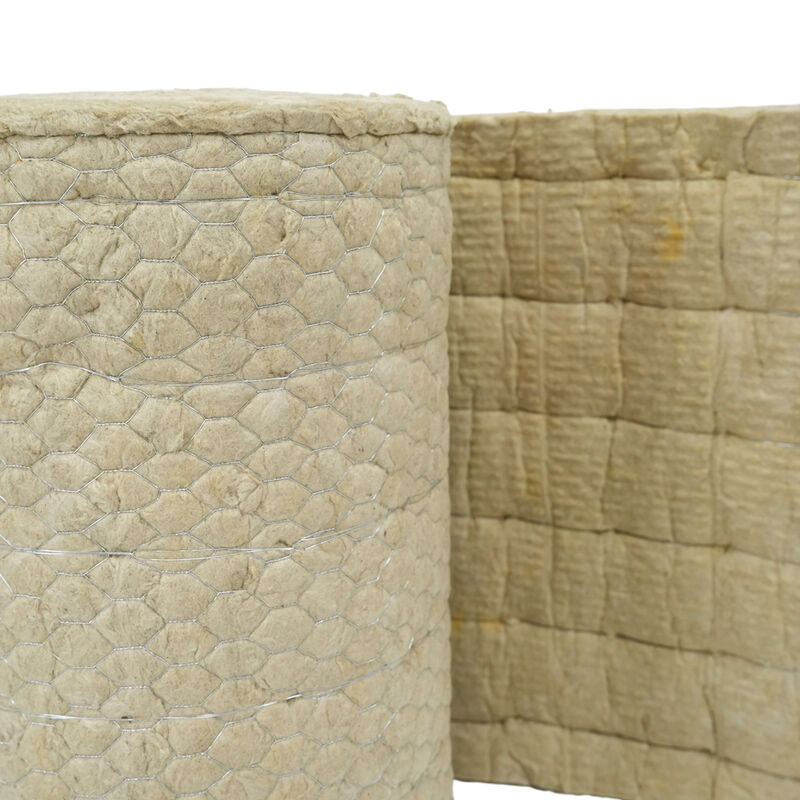 Wire Mesh Reinforced Rock Wool Blanket for Thermal Insulation and Fire Protection in Industrial Applications