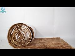 새로운 - 흰색 마감재가 있는 갈색 유리솜 담요